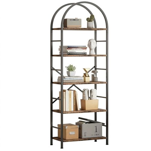 Shintenchi Arched Bookshelf 5 Tier